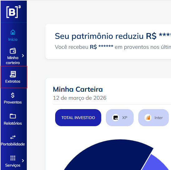 Passo 3: Navegue até "Movimentação"